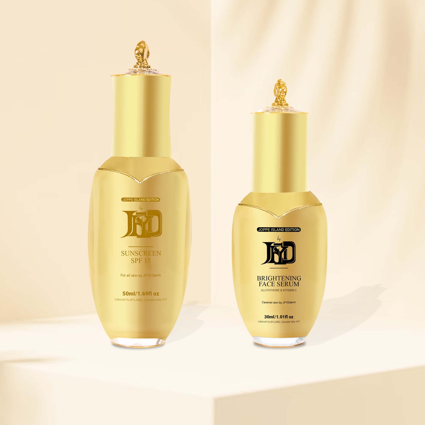 Facial serum and sun cream set